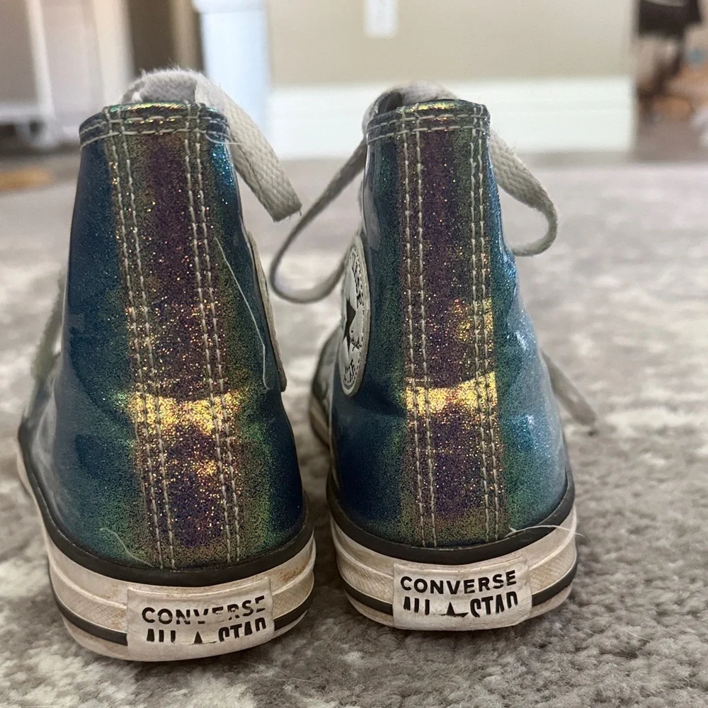 Converse Kids' All Star High Top Sneakers Shoes - Iridescent Green